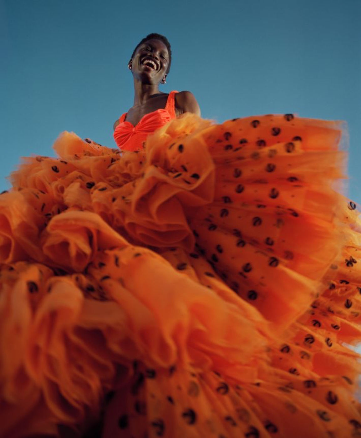 Nadine Ijewere Orange Dress