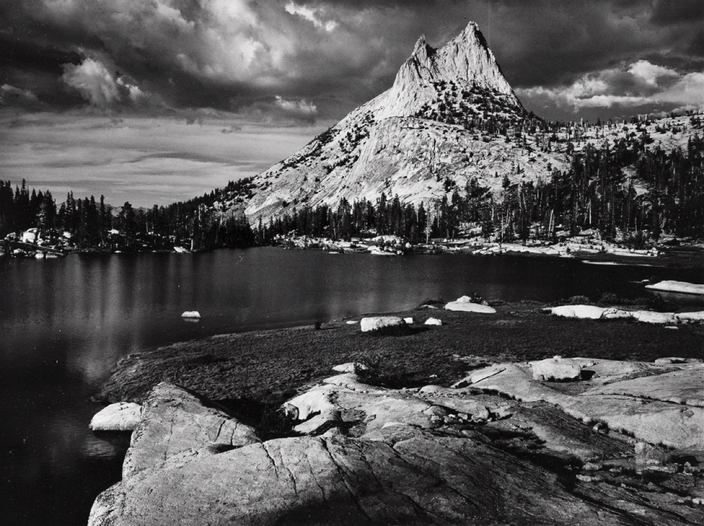 Cathedral Peak and Lake