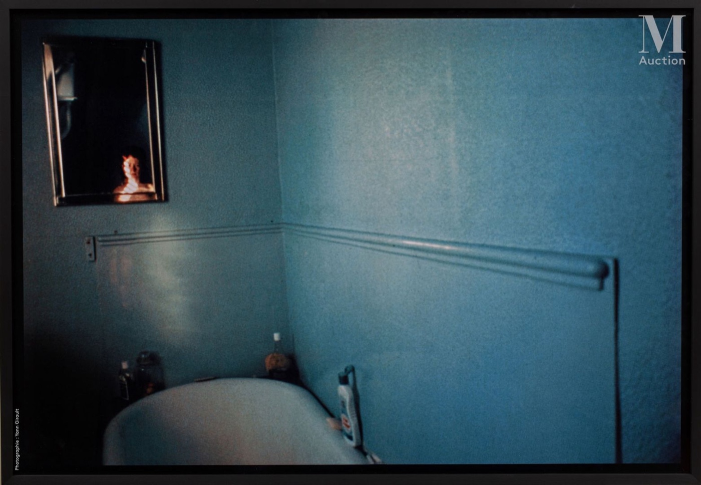 Nan Goldin self-portrait blue bathroom